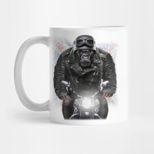 United Kingdom Patriot Gorilla Ride Motorcycle Biker Mug